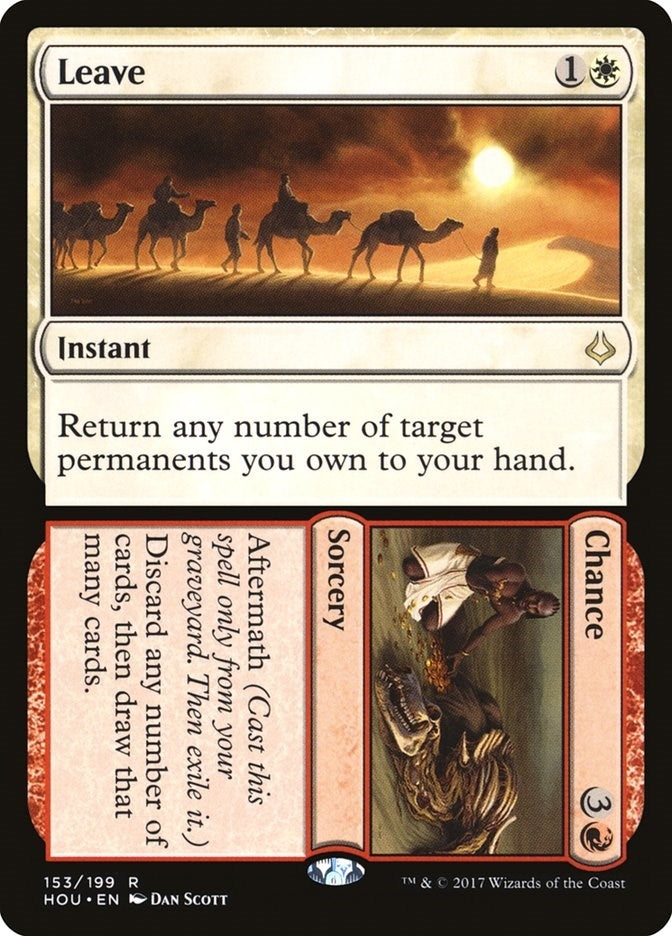 Leave // Chance (153) [HOU] - MTG Single