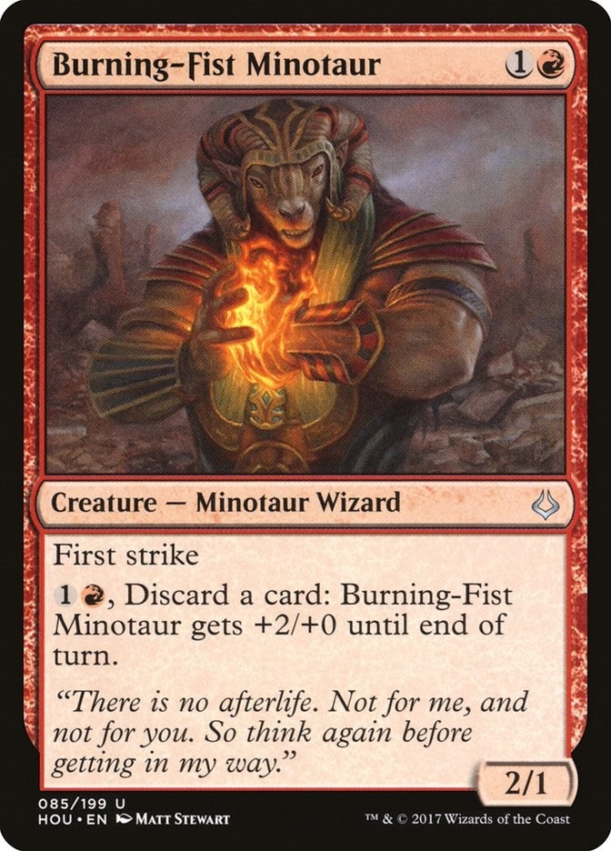 Burning-Fist Minotaur (85) [HOU] - MTG Single
