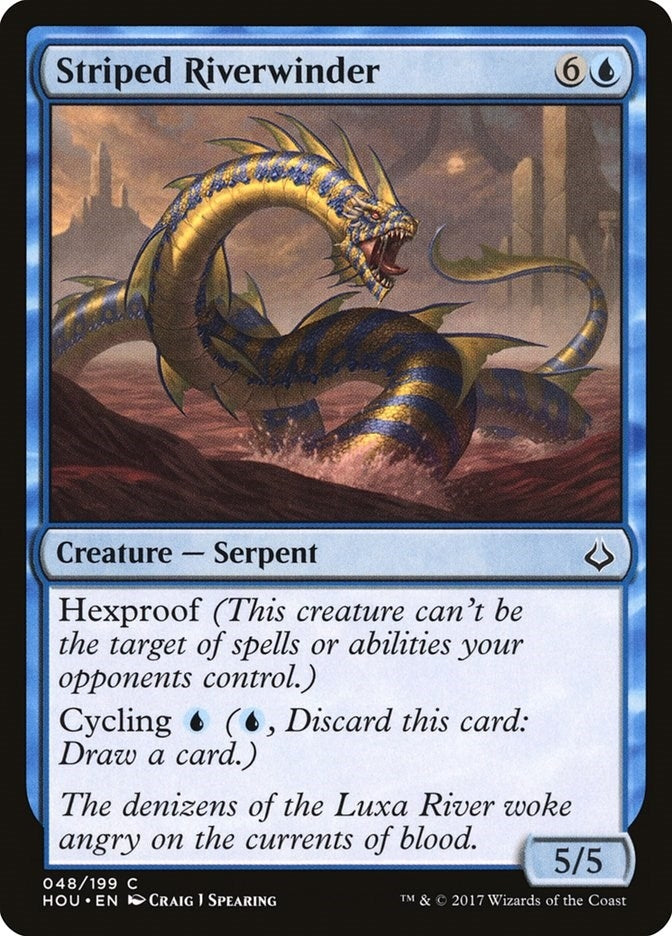 Striped Riverwinder (48) [HOU] - MTG Single