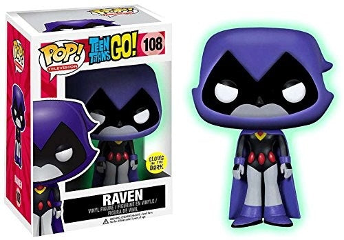 Teen Titans Go!: Raven (Glow in the Dark) (Toys R Us Exclusive) (108) [POP!] - Funko Sealed