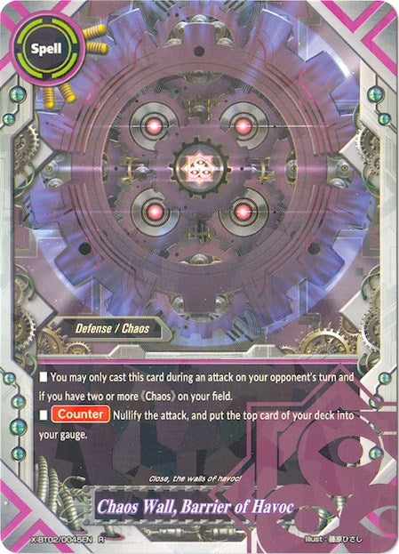 Chaos Wall Barrier of Havoc (20045) [X-BT02] - Future Card BuddyFight Single