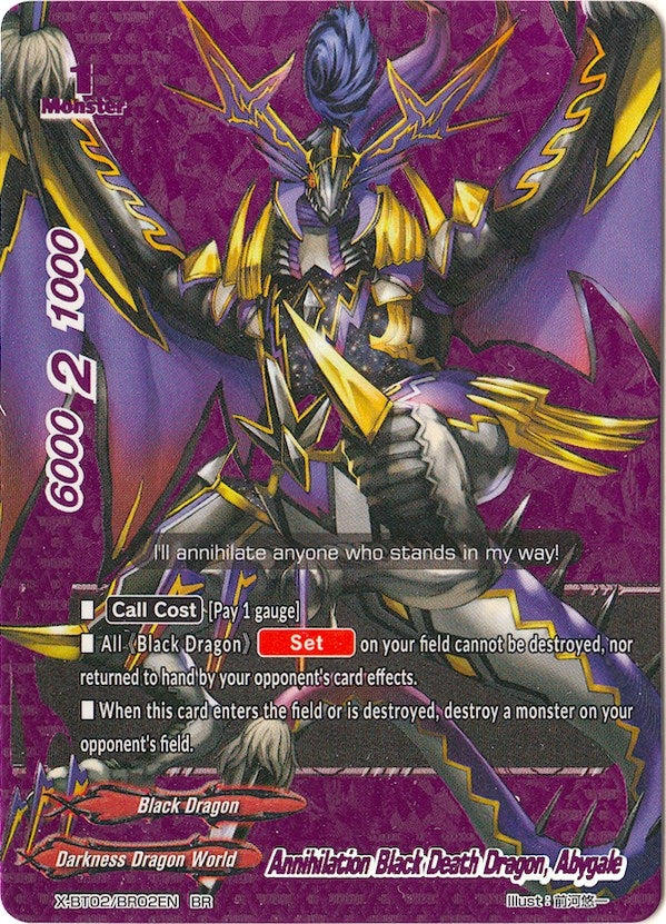 Annihilation Black Death Dragon Abygale (BR) (202) [X-BT02] - Future Card BuddyFight Single