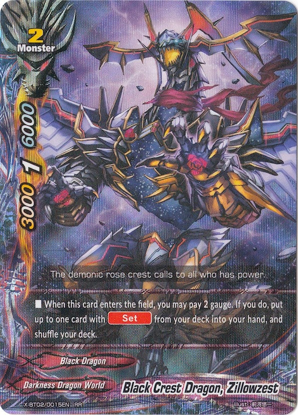 Black Crest Dragon Zillowzest (20015) [X-BT02] - Future Card BuddyFight Single