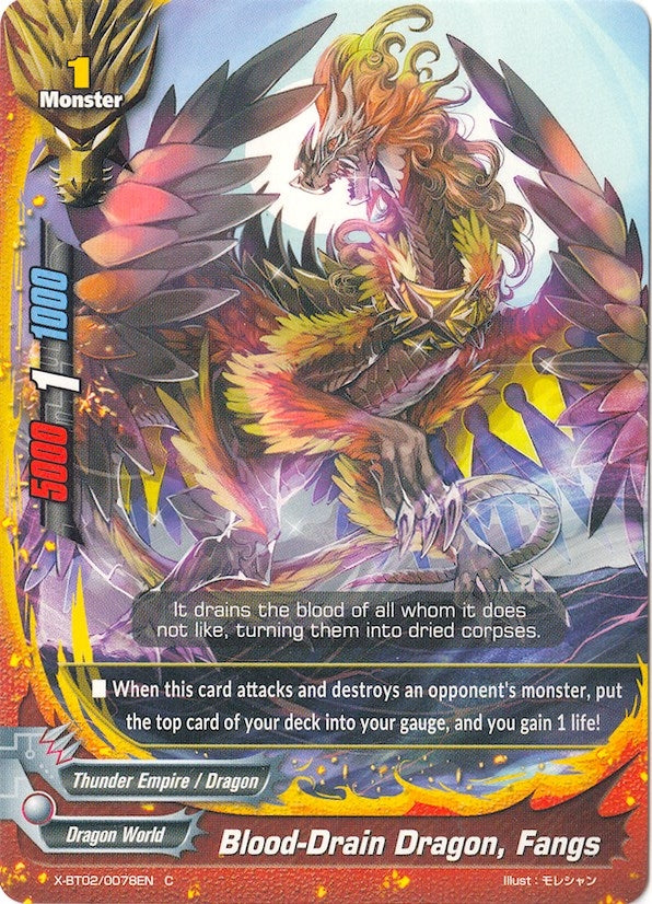 Blood-Drain Dragon Fangs (20078) [X-BT02] - Future Card BuddyFight Single