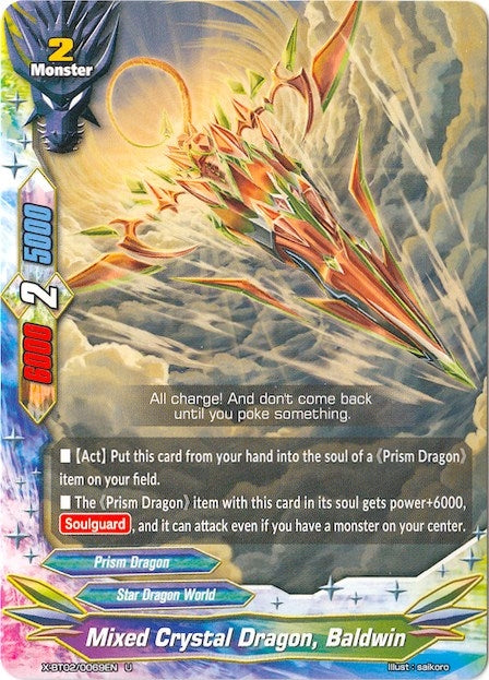 Mixed Crystal Dragon Baldwin (20069) [X-BT02] - Future Card BuddyFight Single