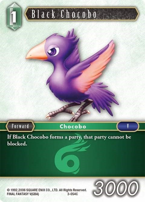 Black Chocobo (3) [OP3] - Final Fantasy TCG Single