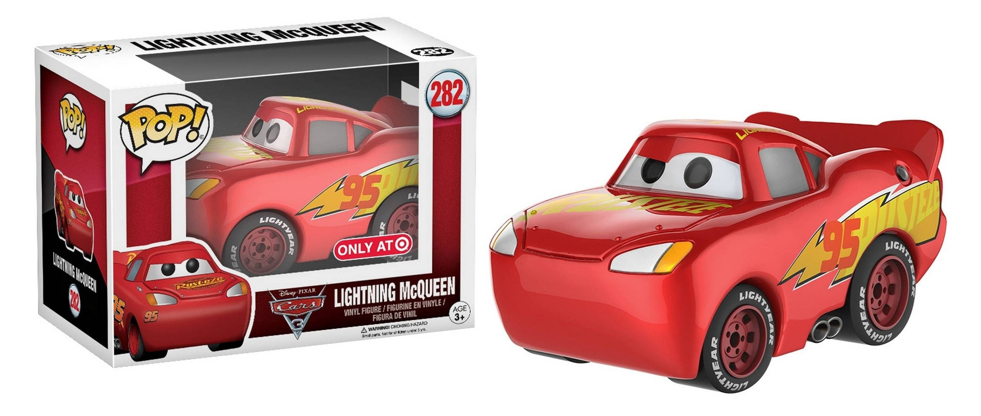 Cars 3: Lightning McQueen (Chrome) (Target Exclusive) (282) [POP!] - Funko Sealed