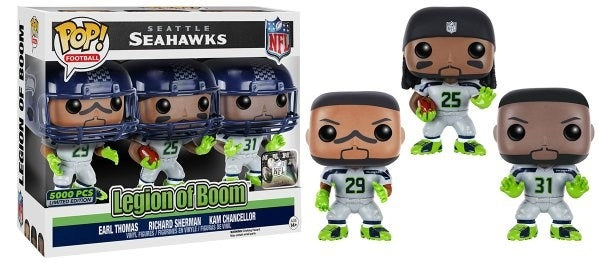 Seahawks 3-pack Seattle (Legion of Boom) (Centurylink Field) [POP!] - Funko Sealed