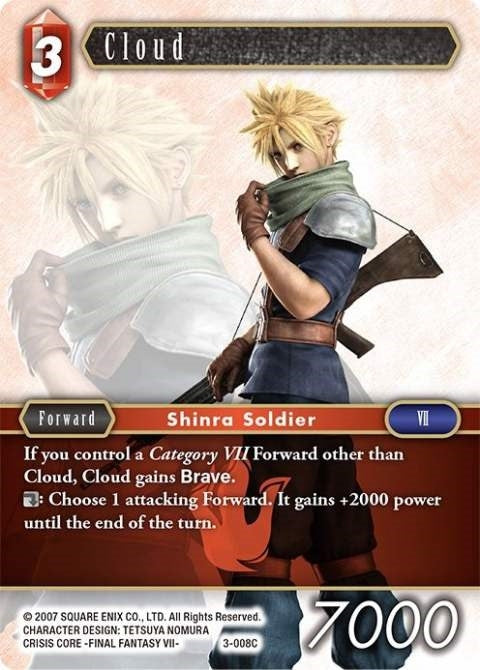 Cloud (3) [OP3] - Final Fantasy TCG Single