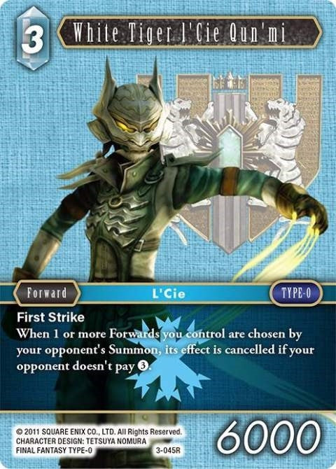 White Tiger l’Cie Qun’mi (3) [OP3] - Final Fantasy TCG Single