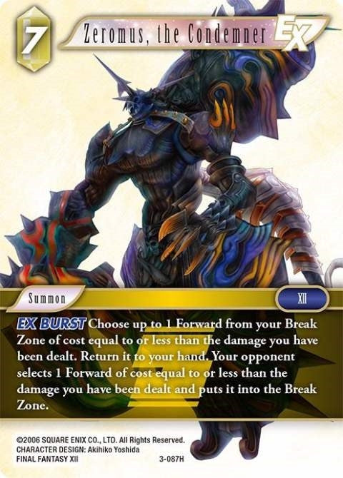 Zeromus the Condemner EX (3) [OP3] - Final Fantasy TCG Single