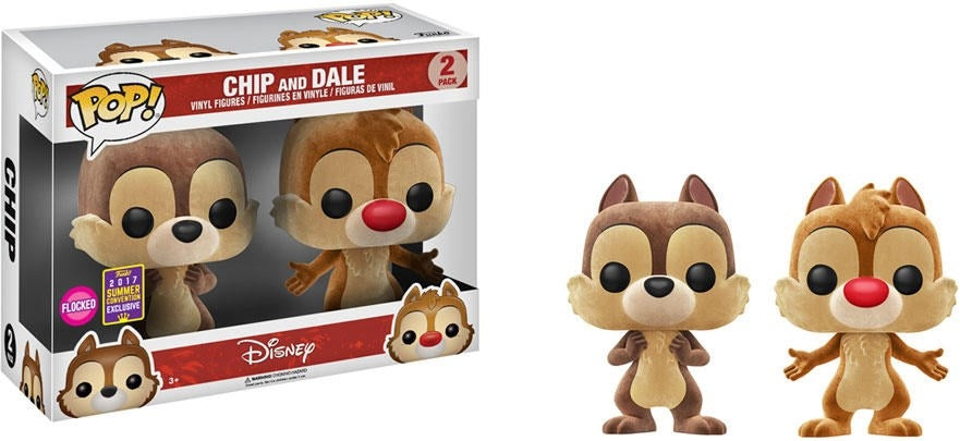 Disney: Chip and Dale 2-pack (Flocked) (Limited Edition) (FYE Exclusive) [POP!] - Funko Sealed