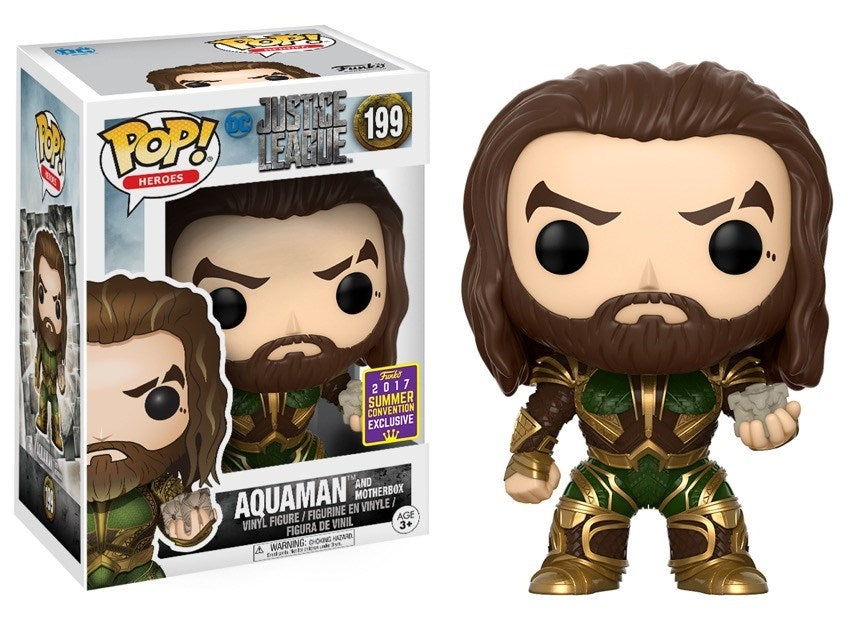 Justice League (2017): Aquaman with Motherbox (Limited Edition) (Walmart Exclusive) (199) [POP!] - Funko Sealed