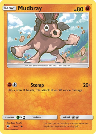 Image for Mudbray (77/147) (SM - Burning Shadows) - Pokemon