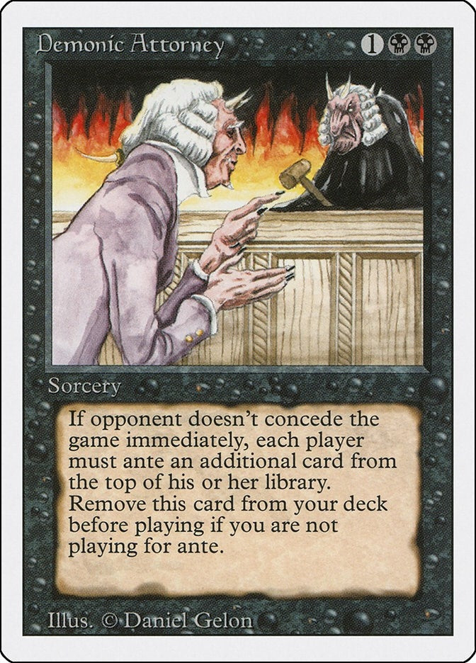 Demonic Attorney [3ED] - MTG Single