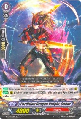 Perdition Dragon Knight Sahar (17073) [BT17] - Cardfight Vanguard Single