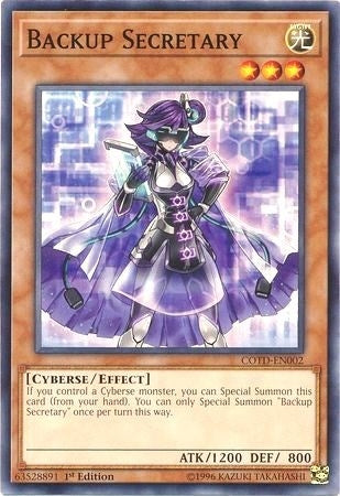 Backup Secretary (2) (COTD) - YuGiOh Single