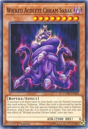 Wicked Acolyte Chilam Sabak (93) (COTD) - YuGiOh Single