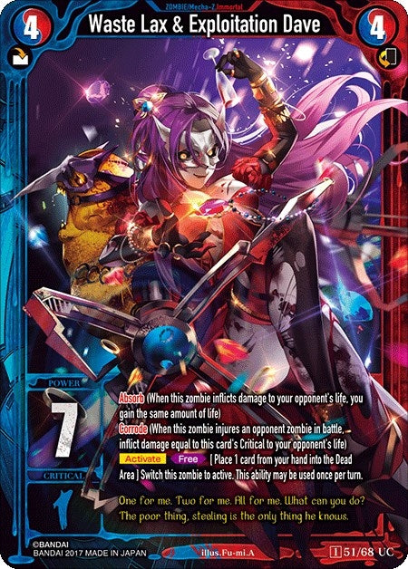 Waste Lax & Exploitation Dave (51) [ZWO1] - Zombie World Order TCG Single