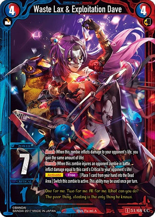 Waste Lax & Exploitation Dave (51) [ZWO1] - Zombie World Order TCG Single