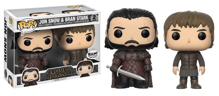 Game of Thrones: Jon Snow & Bran Stark 2-Pack (Books-A-Million Exclusive) [POP!] - Funko Sealed