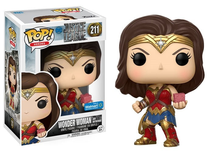 Justice League (2017): Wonder Woman and Motherbox (Walmart Exclusive) (211) [POP!] - Funko Sealed