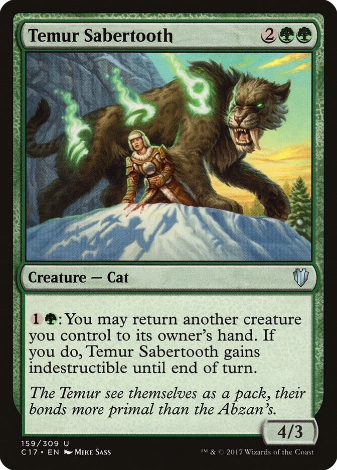 Temur Sabertooth (159) [C17] - MTG Single
