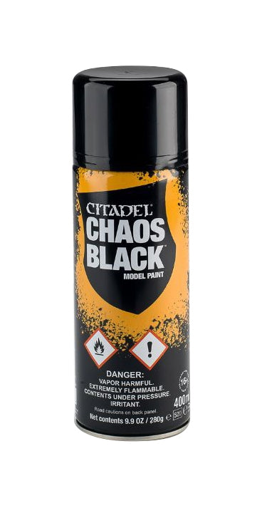 Citadel Spray Paint: Chaos Black Spray [SPRY] - Citadel Paints Sealed