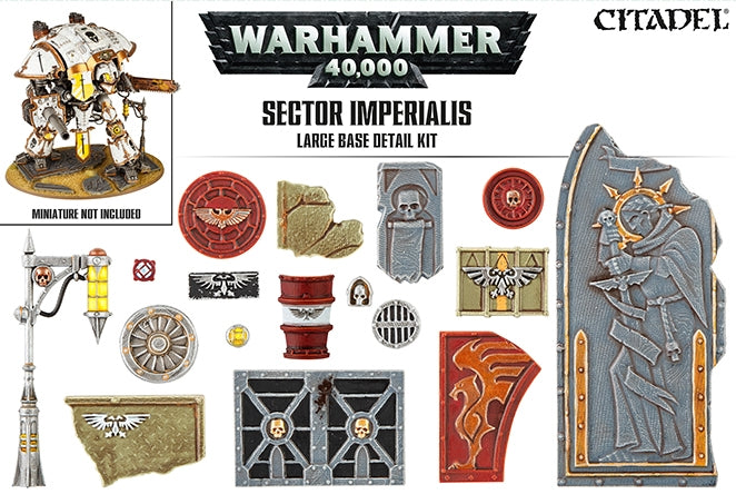Warhammer: 40K - Sector Imperialis: Large Base Detail Kit [PLAS] - Warhammer Box Sets Sealed
