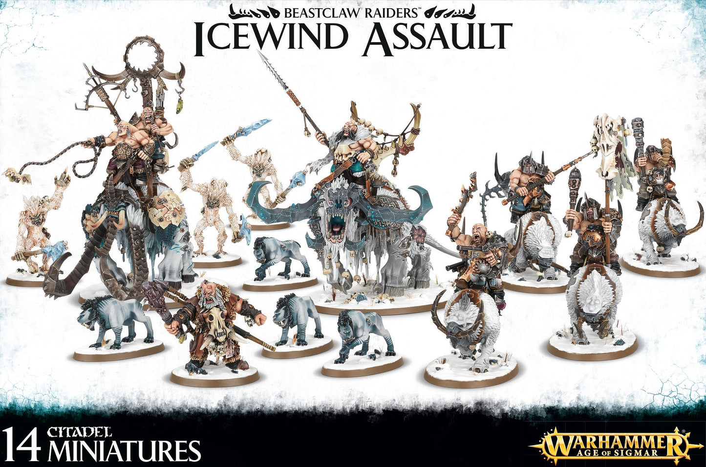 Warhammer: Age of Sigmar - Beastclaw Raiders Icewind Assault [PLAS] - Warhammer Box Sets Sealed