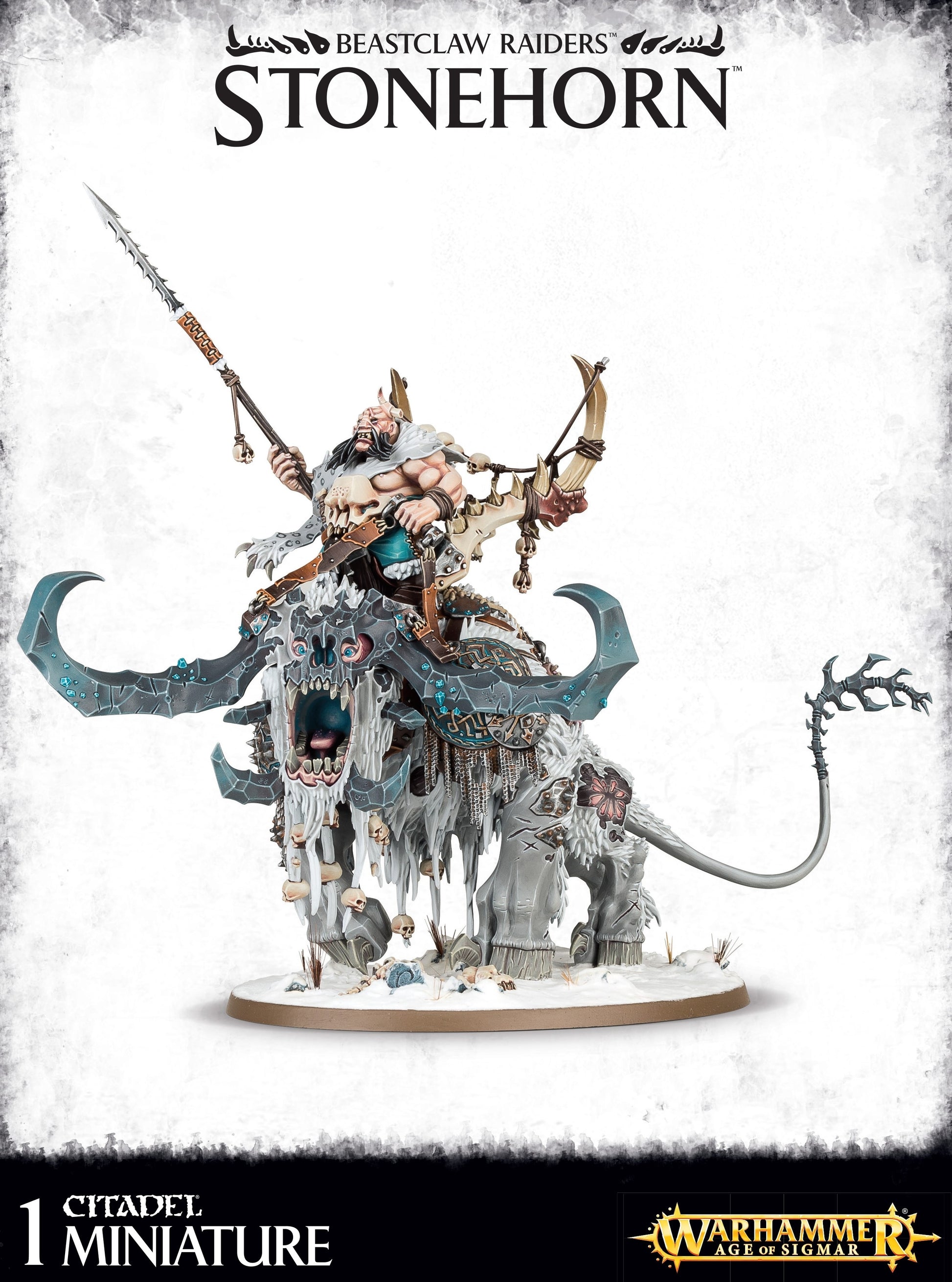 Warhammer: Age of Sigmar - Beastclaw Raiders Stonehorn [PLAS] - Warhammer Box Sets Sealed