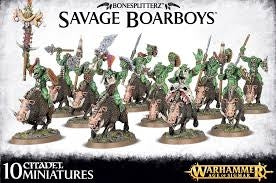 Warhammer: Age of Sigmar - Bonesplitterz Savage Boarboys [PLAS] - Warhammer Box Sets Sealed
