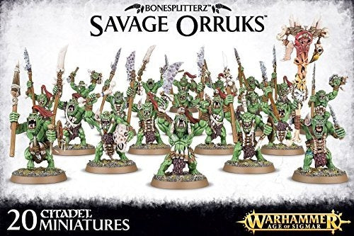 Warhammer: Age of Sigmar - Bonesplitterz Savage Orruks [PLAS] - Warhammer Box Sets Sealed
