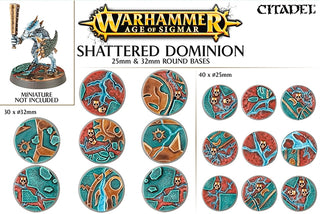 Warhammer: Age of Sigmar - Shattered Dominion 65mm & 40mm Round Bases [PLAS] - Warhammer Box Sets Sealed