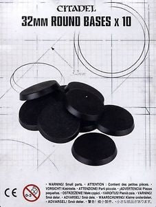 Citadel 32mm Round Bases (10-Pack) [ACCS] - Warhammer Game Accessories Sealed
