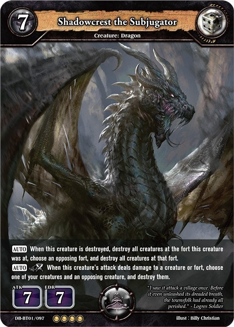 Shadowcrest the Subjugator (1097) [BP01] - Dragoborne Single