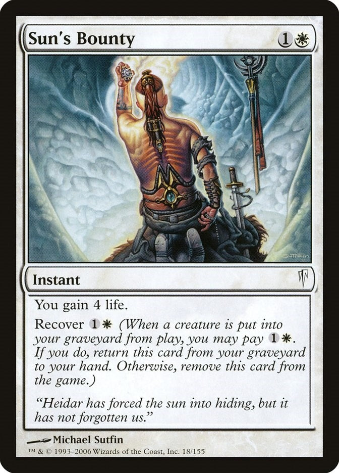 Sun’s Bounty (18) [CSP] - MTG Single