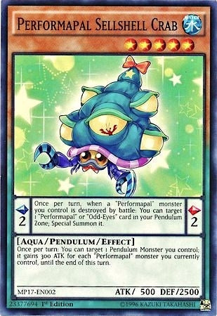 Performapal Sellshell Crab (17002) (MP17) - YuGiOh Single