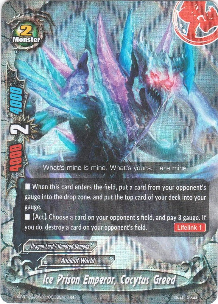 Ice Prison Emperor Cocytus Greed (2010008) [X-BT02A] - Future Card BuddyFight Single