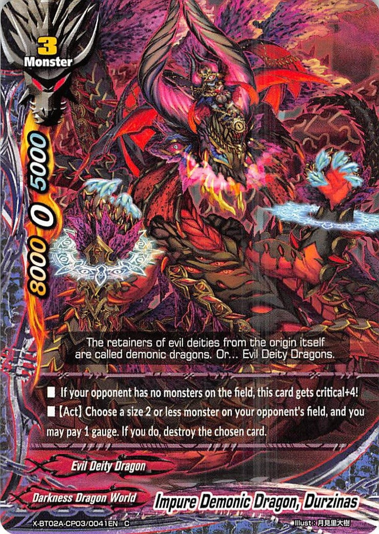 Impure Demonic Dragon Durzinas (2030041) [X-BT02A] - Future Card BuddyFight Single