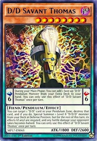 D/D Savant Thomas (17065) (MP17) - YuGiOh Single