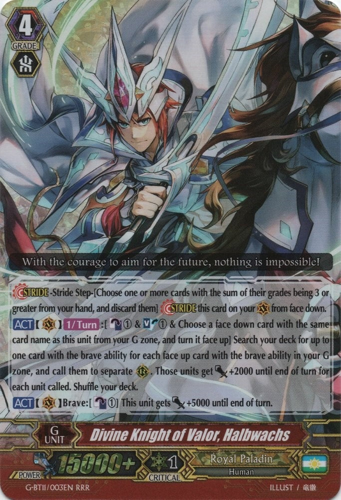 Divine Knight of Valor Halbwachs (11003) [G-BT11] - Cardfight Vanguard Single
