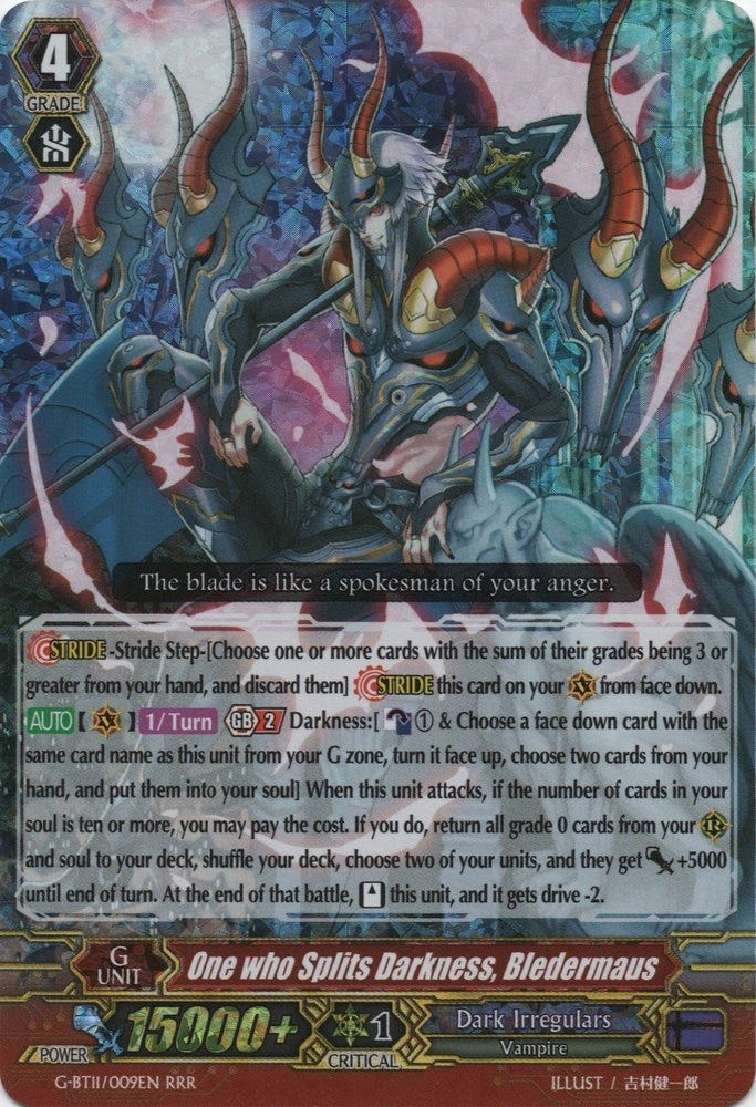 One who Splits Darkness Bledermaus (11009) [G-BT11] - Cardfight Vanguard Single