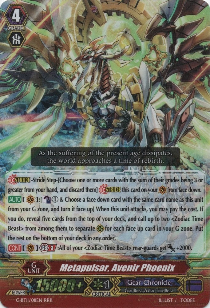 Metapulsar Avenir Phoenix (11011) [G-BT11] - Cardfight Vanguard Single