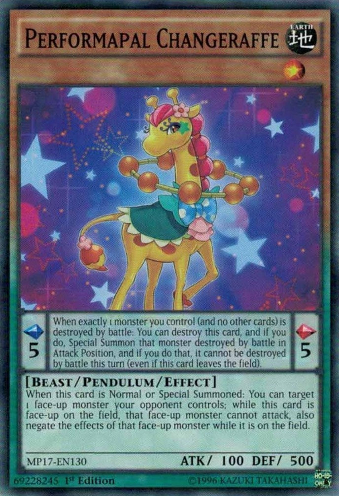 Performapal Changeraffe (17130) (MP17) - YuGiOh Single