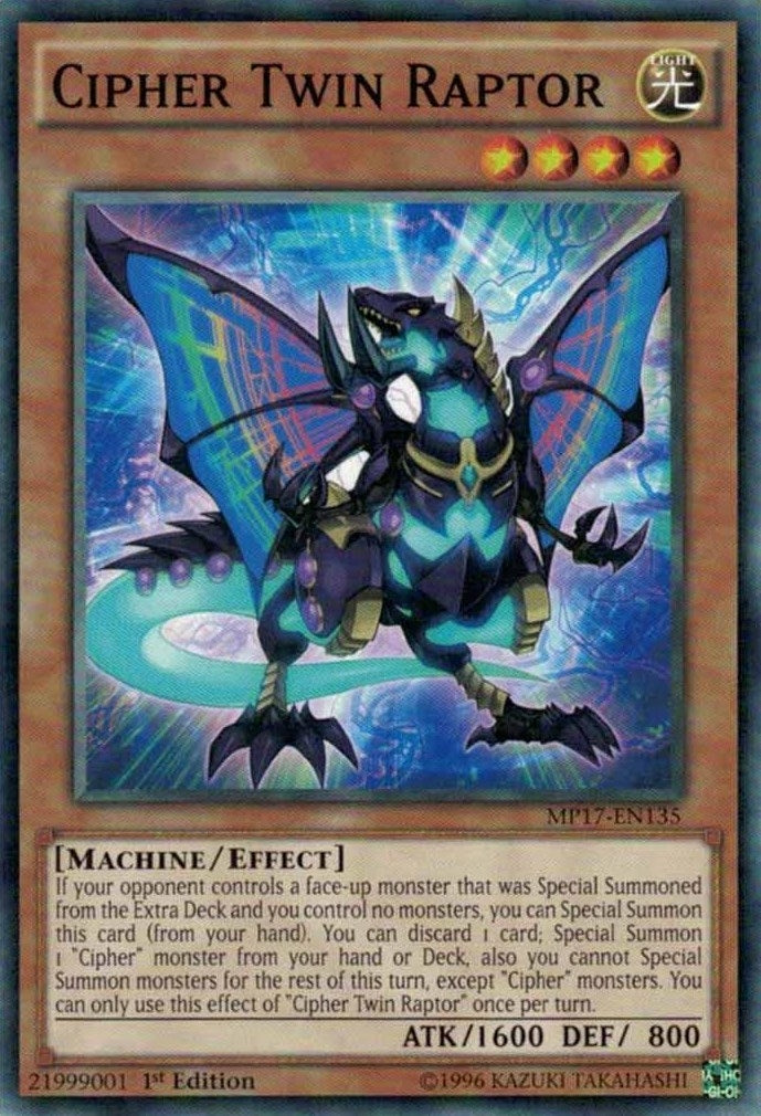 Cipher Twin Raptor (17135) (MP17) - YuGiOh Single