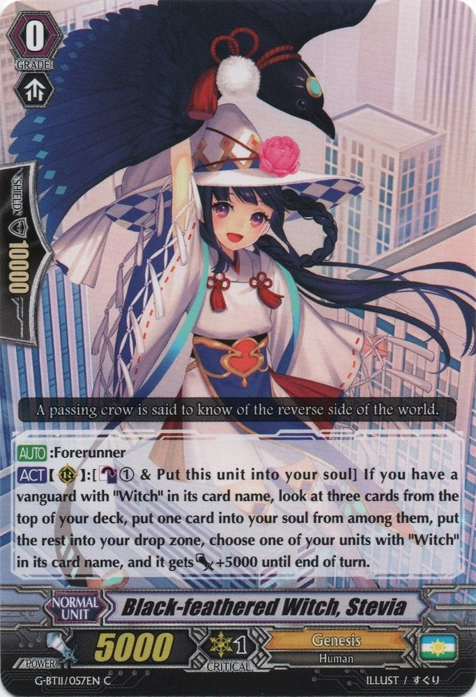 Black-feathered Witch Stevia (11057) [G-BT11] - Cardfight Vanguard Single