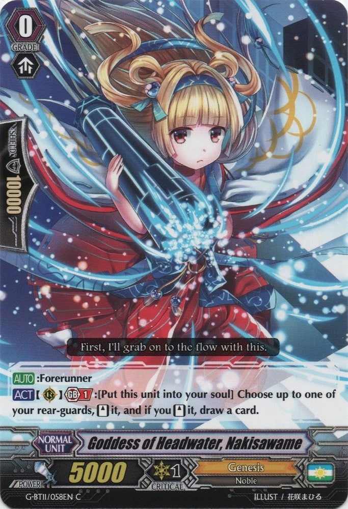 Goddess of Headwater Nakisawame (11058) [G-BT11] - Cardfight Vanguard Single