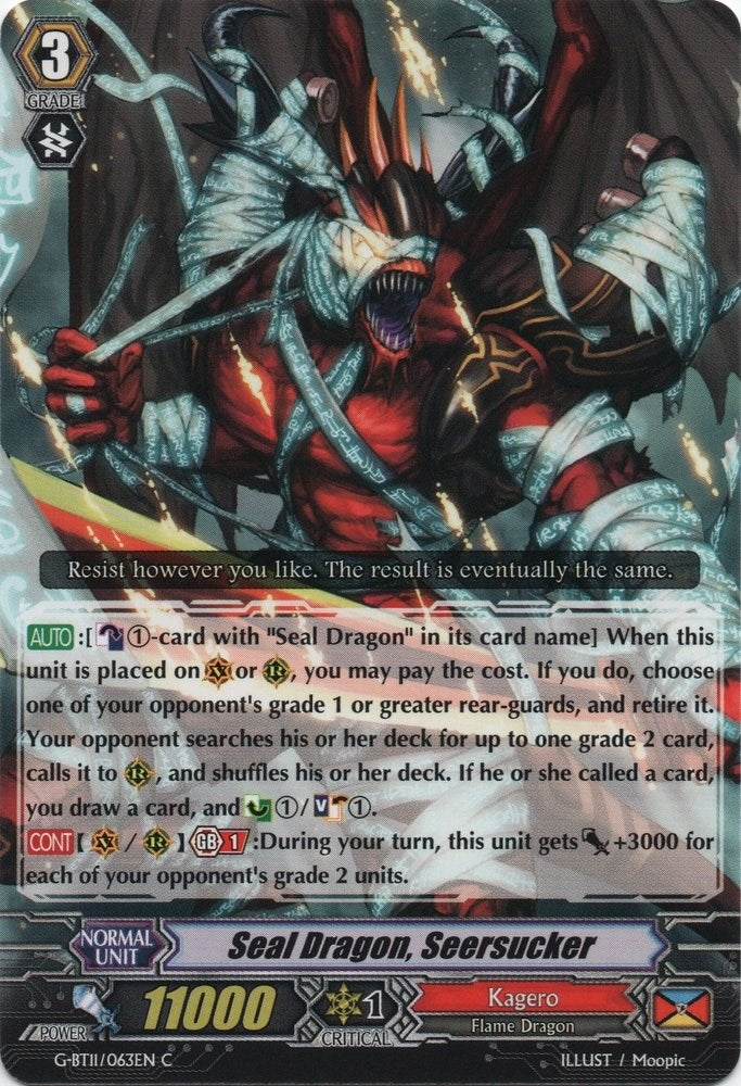 Seal Dragon Seersucker (11063) [G-BT11] - Cardfight Vanguard Single