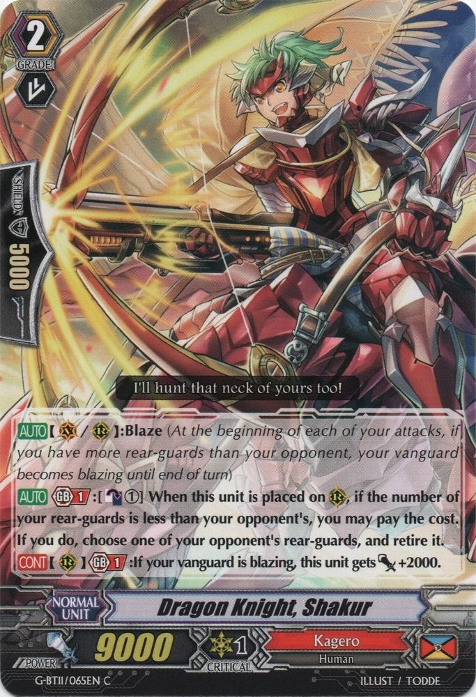 Dragon Knight Shakur (11065) [G-BT11] - Cardfight Vanguard Single